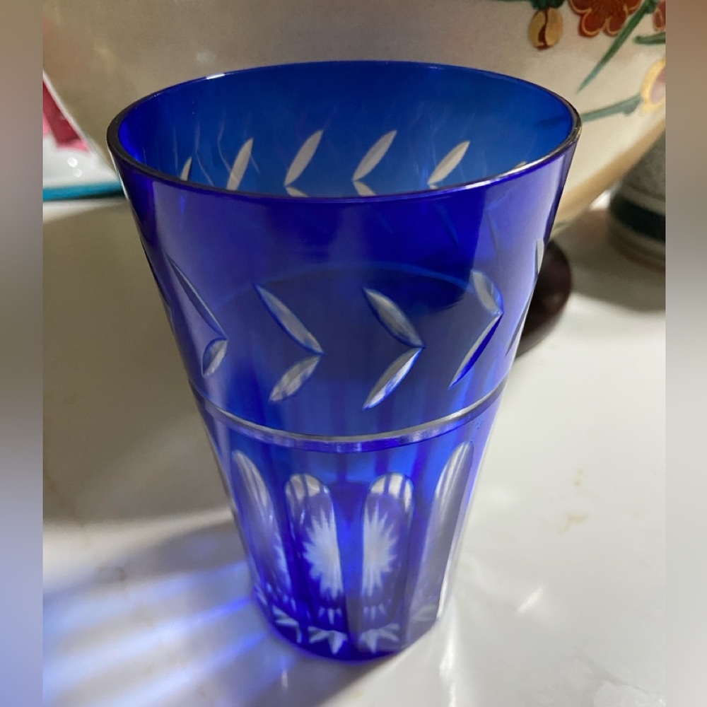 IMPERIAL ESTATE Blue Cobalt TRIUMPH COLLECTION BLUE HIGHBALL Glass Tumblers